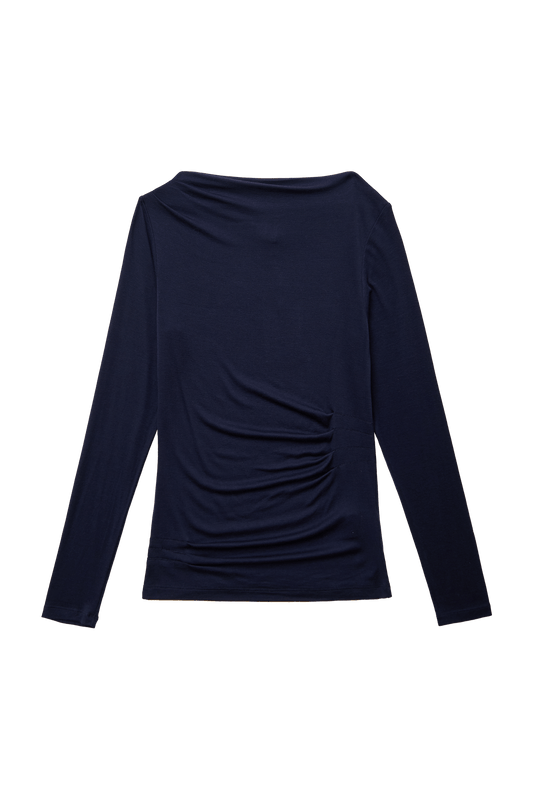NARAE LONG SLEEVE TOP IN NAVY