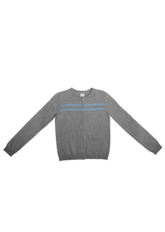 Cashmere Wool Stripe Cardigan